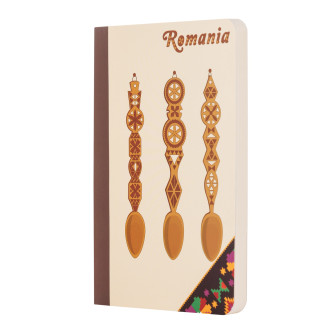 Agenda nedatata, Mestesug romanesc, foi albe, 10 x 14,5 cm, 144 pg, MB260 M2