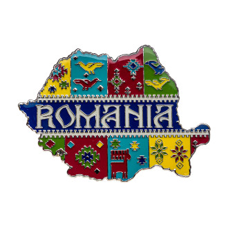 Magnet de frigider, harta Romaniei, MB054
