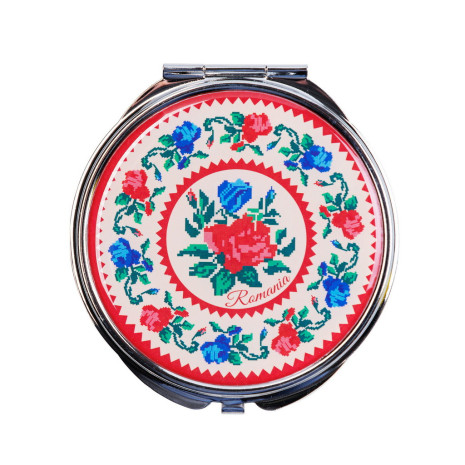 Oglinda cosmetica, motive florale traditionale, MB144 Oglinda cosmetica, motive florale traditionale, MB144