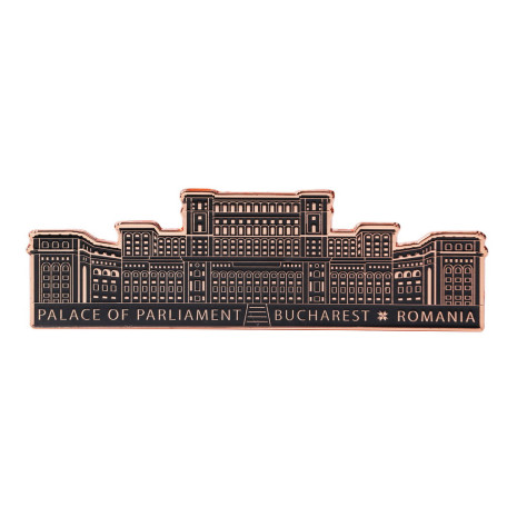 Placheta metalica, Palatul Parlamentului, placare cupru, MB451 Placheta metalica, Palatul Parlamentului, placare cupru, MB451