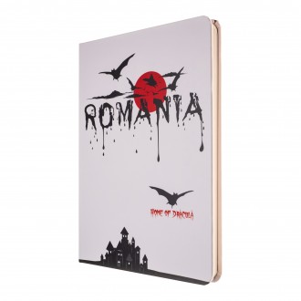 Agenda nedatata Dracula - Romania, foi albe, 13,8 x 19,6 cm, 144 pg, MB247 B4