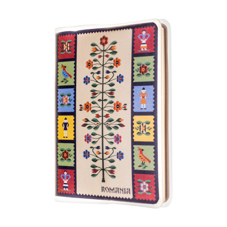 Agenda de buzunar nedatata, Pomul vietii, foi albe, 7 x 10,3 cm, 120 pg, coperta transparenta, MB263 B3