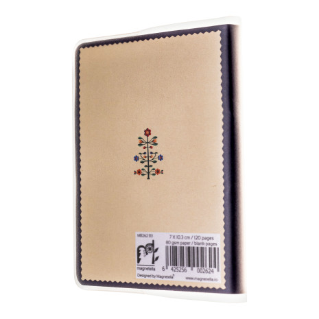 Agenda de buzunar nedatata, Pomul vietii, foi albe, 7 x 10,3 cm, 120 pg, coperta transparenta, MB263 B3