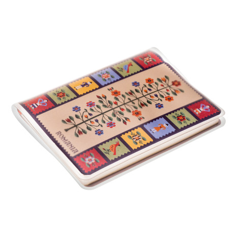 Agenda de buzunar nedatata, Pomul vietii, foi albe, 7 x 10,3 cm, 120 pg, coperta transparenta, MB263 B3