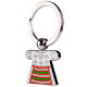 Breloc fata, costum traditional Romania, placare argintie, MB433