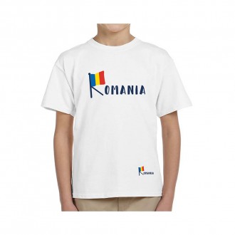 Tricou pentru copii, Romania, Tricolor, 100% bumbac, MB195